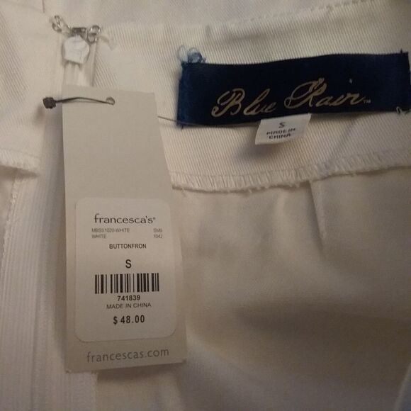 Blue Rain Mini Skirt Embroidered Aztec Boho Festival Scalloped Hem Small New - Picture 7 of 8